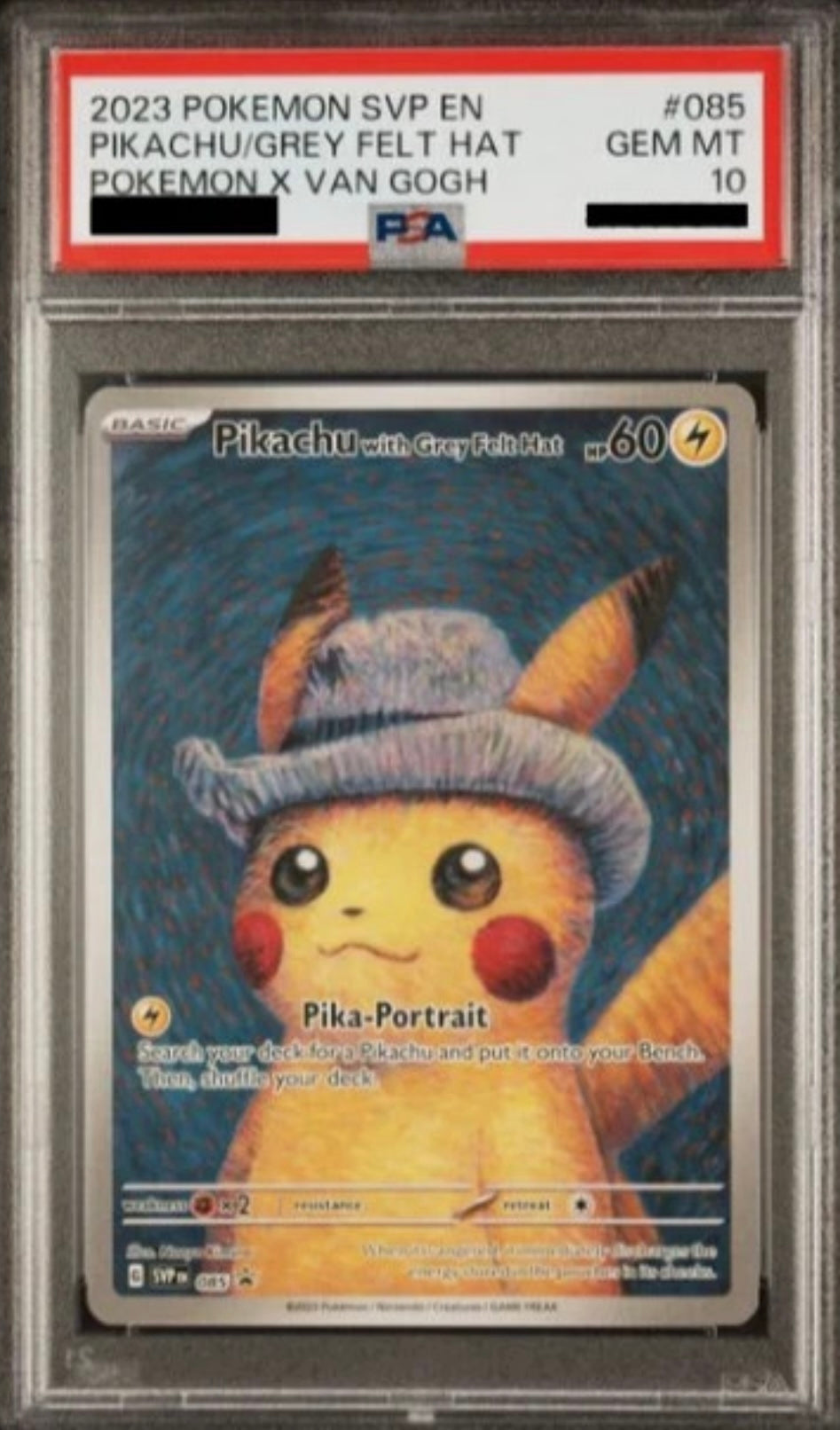 Pikachu with Grey Felt Hat PSA 10